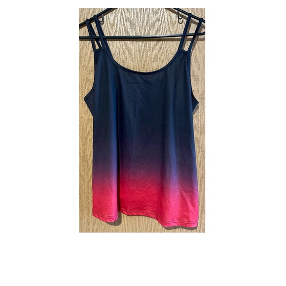 SUPER CUTE SUMMER TANK IN OMBRÉ BLACK AND RED! - Picture 2 of 3